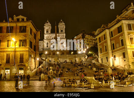 Die spanische Treppe von der Piazza di Spagna Stockfoto