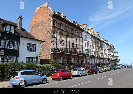 Viktorianische Gehäuse in Saltburn-by-the-Sea, Vereinigtes Königreich. Stockfoto