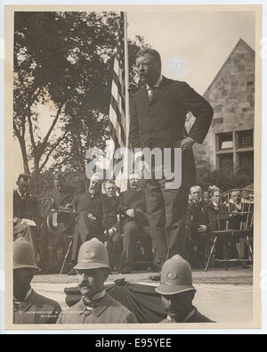 "Der Weg der nationaler Größe ist nie einfach oder glatt" - Präsident Roosevelt, Dampfboot, Mass. Stockfoto