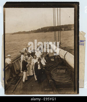 Eine interessante Szene an Bord der Roosevelt in Oyster Bay Stockfoto