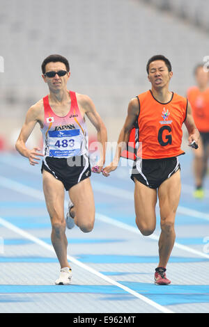 Incheon, Südkorea. 20. Oktober 2014. Shinya Wada (JPN) Leichtathletik: Männer 1500m T11 bei Incheon Asiad Hauptstadion während der 2014 Incheon asiatischen Para Spiele in Incheon, Südkorea. © Shingo Ito/AFLO SPORT/Alamy Live-Nachrichten Stockfoto