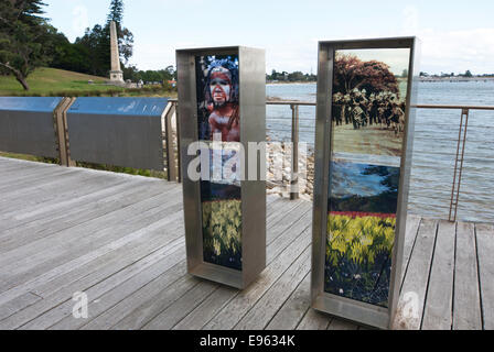 Bildmaterial zum Gedenken an Captian Cook Landeplatz, Botany Bay National Park, Sydney Stockfoto