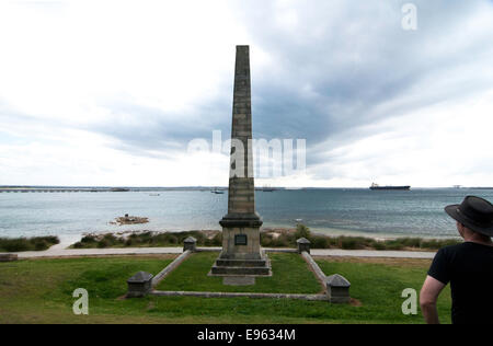 Captain Cook Memorial Obelisk, Botany Bay National Park, Sydney Stockfoto