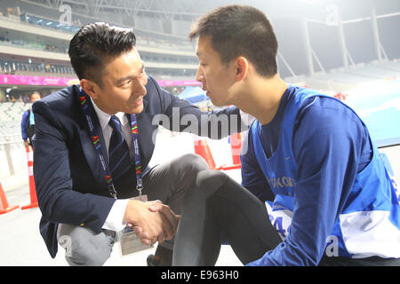 Incheon, Südkorea. 20. Oktober 2014. Andy Lau Athletik: Bei Incheon Asiad Hauptstadion während 2014 Incheon Para Asienspiele in Incheon, Südkorea. © Shingo Ito/AFLO SPORT/Alamy Live-Nachrichten Stockfoto