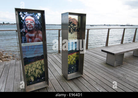 Bildmaterial zum Gedenken an Captain Cook Landeplatz, Botany Bay National Park, Sydney Stockfoto