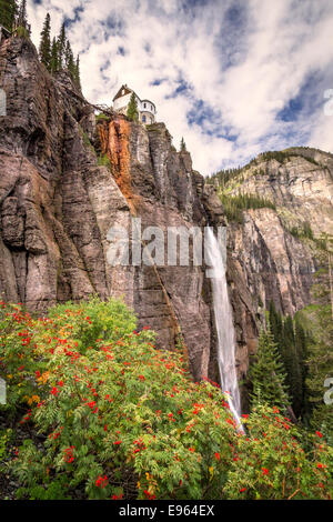 Bridal Veil Falls, Telluride, Colorado. Stockfoto