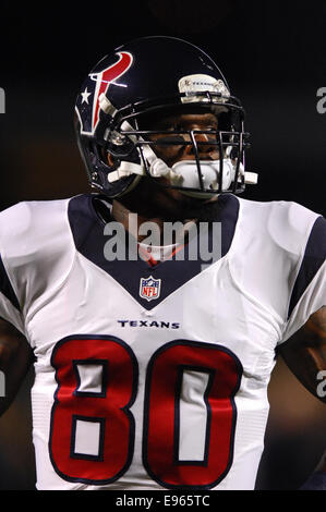 Pittsburgh, USA. 20. Oktober 2014. Andre Johnson #80 während der Pittsburgh Steelers Vs Houston Texans Spiel in Pittsburgh, PA Bildnachweis: Cal Sport Media/Alamy Live-Nachrichten Stockfoto