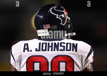 Pittsburgh, USA. 20. Oktober 2014. Andre Johnson #80 während der Pittsburgh Steelers Vs Houston Texans Spiel in Pittsburgh, PA Bildnachweis: Cal Sport Media/Alamy Live-Nachrichten Stockfoto
