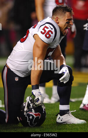 Pittsburgh, USA. 20. Oktober 2014. Brian Cushing #56 während der Pittsburgh Steelers Vs Houston Texans Spiel in Pittsburgh, PA Bildnachweis: Cal Sport Media/Alamy Live-Nachrichten Stockfoto