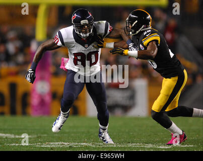 Pittsburgh, USA. 20. Oktober 2014. Andre Johnson #80 während der Pittsburgh Steelers Vs Houston Texans Spiel in Pittsburgh, PA Bildnachweis: Cal Sport Media/Alamy Live-Nachrichten Stockfoto