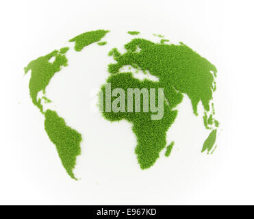 Grass Patch geformt wie die Weltkarte Stockfoto