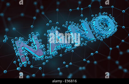 Nano-Technologie-Konzept Hintergrund illustration Stockfoto