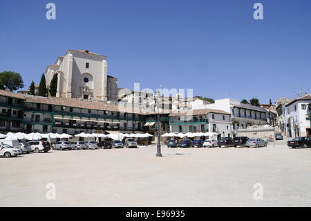 Die Plaza Mayor, Chinchon, Spanien Stockfoto