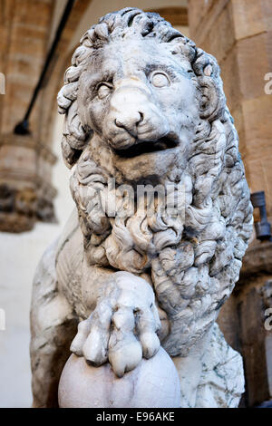 Bild der Löwe Skulptur im Palazzo Vecchio in Florenz, Italien Stockfoto