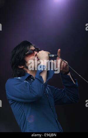 Die Scharlatane, T In The Park-Musik-Festival, Balado, Schottland, 2003. Stockfoto