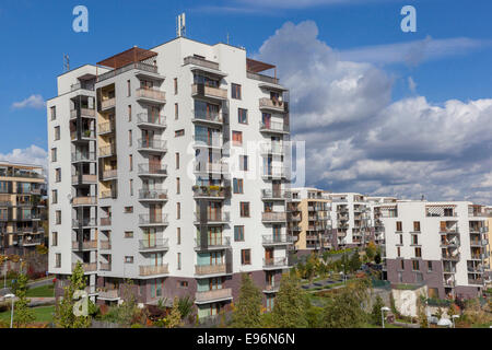 Neu gebaute Wohnungen in Wohnanlagen Jarov, Prag, Tschechische Republik Stockfoto