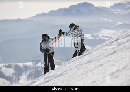 unternehmerisches Ziele auf des Berges Höhn Stockfoto