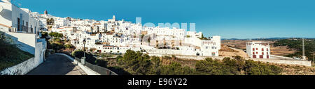 Panorama von Vejer De La Frontera Stockfoto