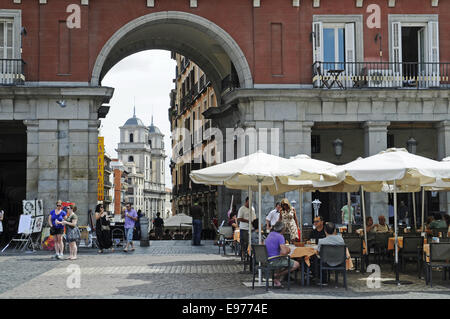 Die Plaza Mayor, Madrid, Spanien Stockfoto