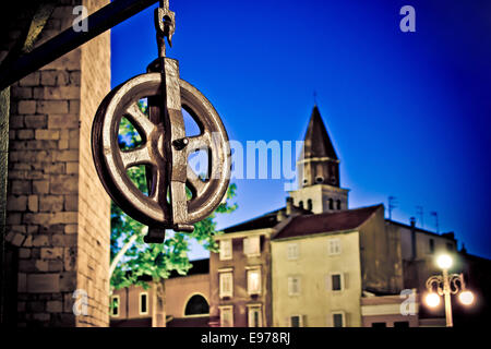 Fünf Brunnen quadratisch Riemenscheibe in Zadar Stockfoto