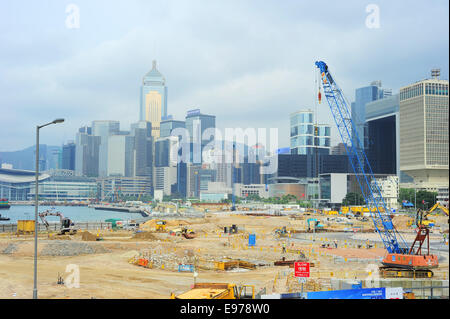 Baustelle in Hong Kong Stockfoto