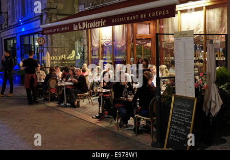 Restaurant in Chartres, Frankreich Stockfoto