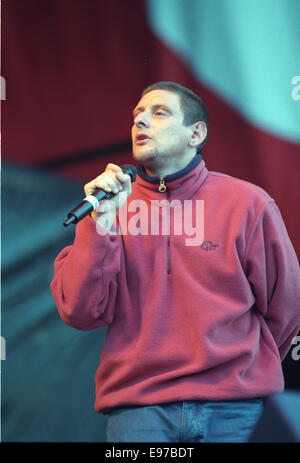 Shaun Ryder und Blackgrape im Konzert am Loch Lomond, Schottland, im Jahr 1996. Stockfoto