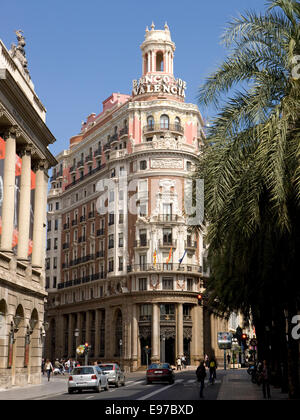 Die Banco de Valencia in Valencia Gebäude Stockfoto