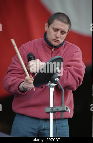 Shaun Ryder und Blackgrape im Konzert am Loch Lomond, Schottland, im Jahr 1996. Stockfoto