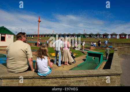 Crazy Golf Golfplatz. Queens Park. Mablethorpe. Lincolnshire. Stockfoto