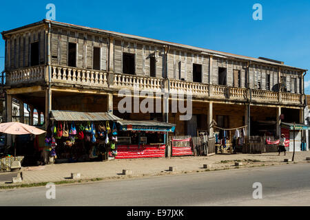 Altes französisches Haus im Kolonialstil, Mahajanga, Madagaskar Stockfoto