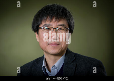 Süd-koreanische Ökonom wird Ha-Joon Chang am Edinburgh International Book Festival. Stockfoto