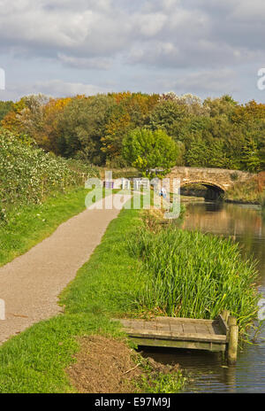 Chesterfield Kanal bei Green Mill, Staveley Stockfoto