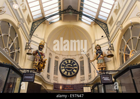 Gog und Magog Statuen Royal Arcade-Melbourne-Australien Stockfoto