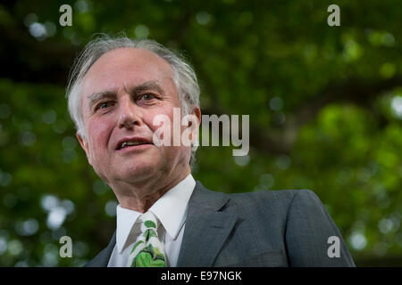 Englische Verhaltensforscher, Biologe und Autor, Professor Richard Dawkins, DSc, FRS, beim Edinburgh Book Festival. Stockfoto