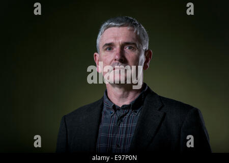 Britischer Schriftsteller, der Comic-Bücher, Romane und Filme wird Mike Carey das Edinburgh International Book Festival. Stockfoto