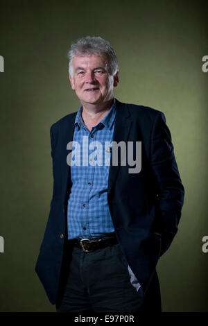 Schottische Science-Fiction-Schriftsteller Ken MacLeod erscheint das Edinburgh International Book Festival. Stockfoto