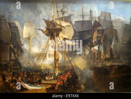 Die Schlacht von Trafalgar von Joseph Mallord William Turner Stockfoto