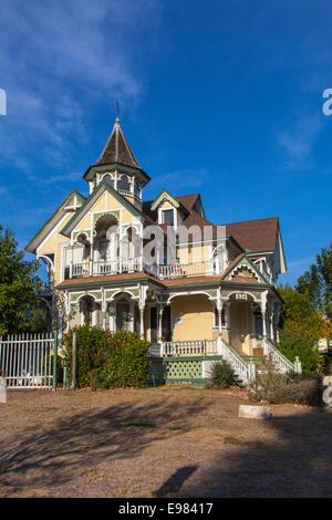 Viktorianische Häuser in Angelino Heights. Los Angeles, Kalifornien, USA Stockfoto