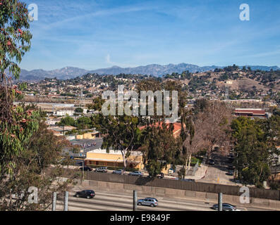 Elysian Tal und Cypress Park entnommen Elysian Park, Los Angeles, Kalifornien, USA Stockfoto