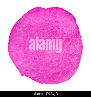 Aquarell rosa Fleck Kreis Stockfoto