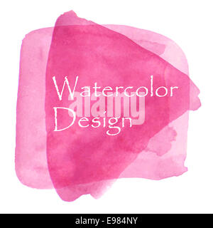 Rosa Aquarell Banner zum Valentinstag. Stockfoto