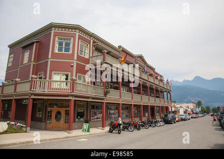 Kaslo Hotel, Kaslo, Dorf auf Kootenay Lake, West Kootenay, britische Colmubia, Kanada Stockfoto