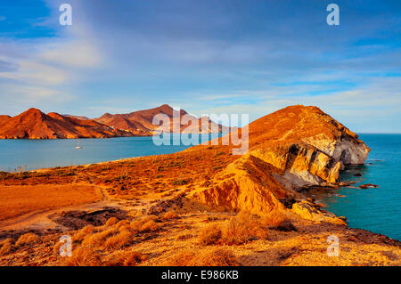Blick von der Küste von Cabo de Gata-Nijar Natural Park in Spanien Stockfoto