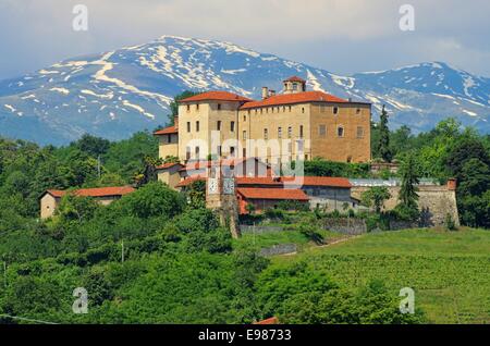 Saluzzo Castello della Manta 01 Stockfoto