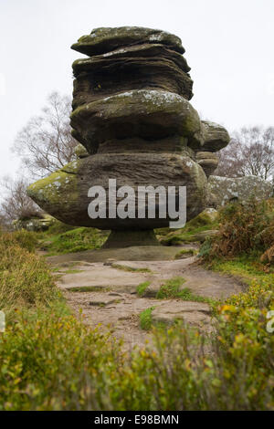 Idol Rock Brimham Rocks In North Yorkshire Stockfoto