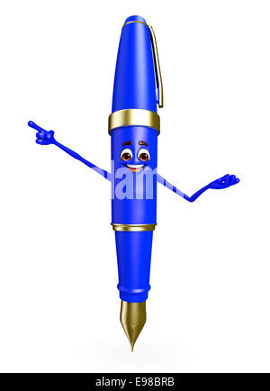 Cartoon Chatacter Stift zeigt Stockfoto