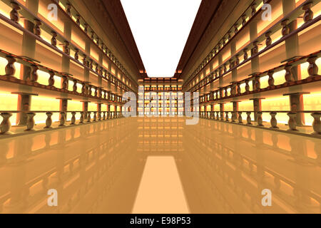 Einen klassischen antiken Atrium Interieur. Stockfoto