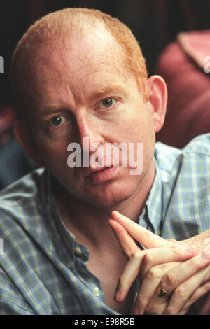 Alan McGee von Creation Records, der Mann, Primal Scream und Oase in Glasgow, Schottland unterzeichnet Stockfoto