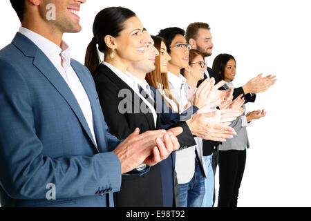 Gruppe von Geschäftsleuten applaudieren Stockfoto